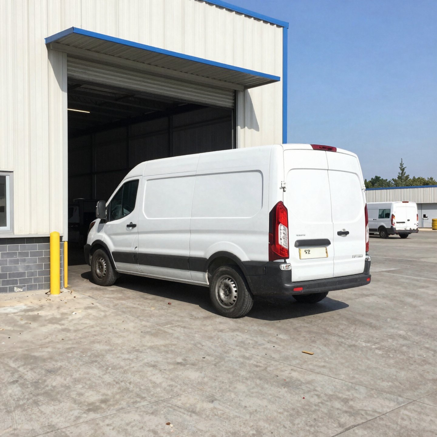 White delivery van parked at a loading bay (representative photo)